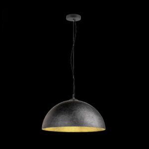 FORCHINI 50, Pendelleuchte, E27, Pendellänge 150 cm, 1x max. 40 W, matt schwarz / matt gold