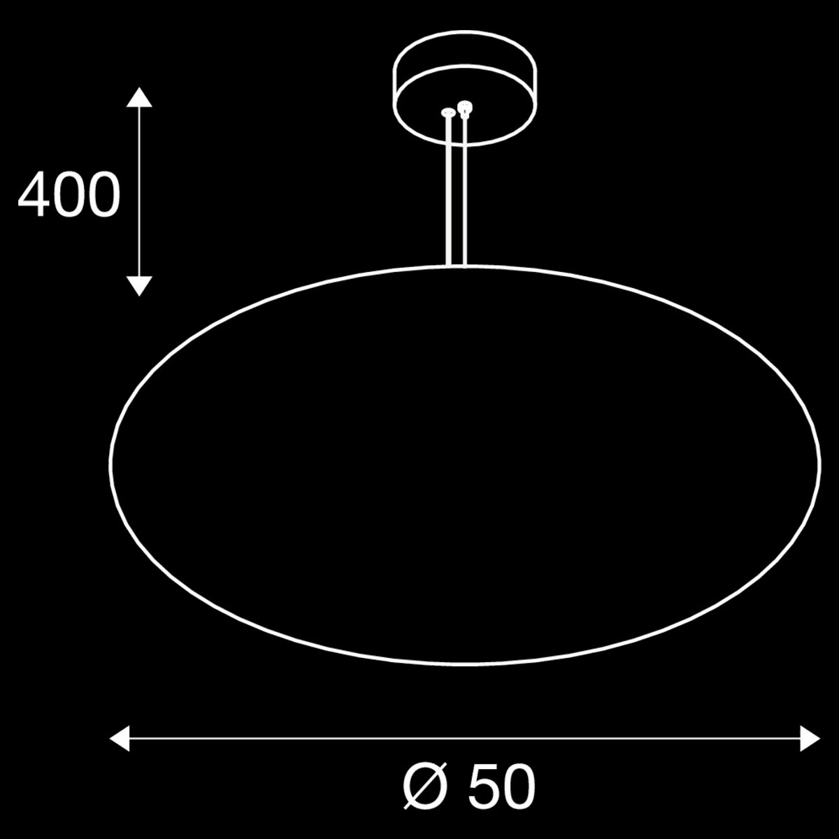 OLYPSO 50, Pendelleuchte, E27, Pendellänge 400 cm, 1 x max. 40 W, schwarz – Bild 3