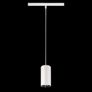 NUMINOS® S, 48V Pendelleuchte, Pendellänge 150 cm, 4000 K, 55°, DALI 2, matt weiß / glänzend chrom
