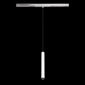 GRIP! S, 48V Pendelleuchte, Pendellänge 200 cm, 2000-3000 K, 29°, DALI, Dim-to-Warm, weiß / schwarz