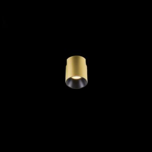 FIX-IT!, 48V, DALI, rund, Surface mounted track, Spot, 2000-3000K, 7.4 W, 36°, gold / schwarz