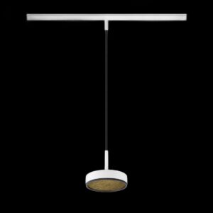 GRIP! FLAT, 48V Pendelleuchte, DALI, Pendellänge 200 cm, 2700/3000 K, weiß / schwarz