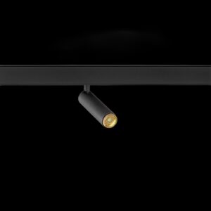 GRIP! S, 48V Spot, deep & recessed track, zylindrisch, 2000-3000K, 9.8 Watt, DALI, Dim-to-Warm, 29°, schwarz / gold