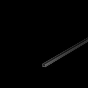 GRAZIA 10, Aufbauprofil, LED, standard, gerillt, 2 m, schwarz