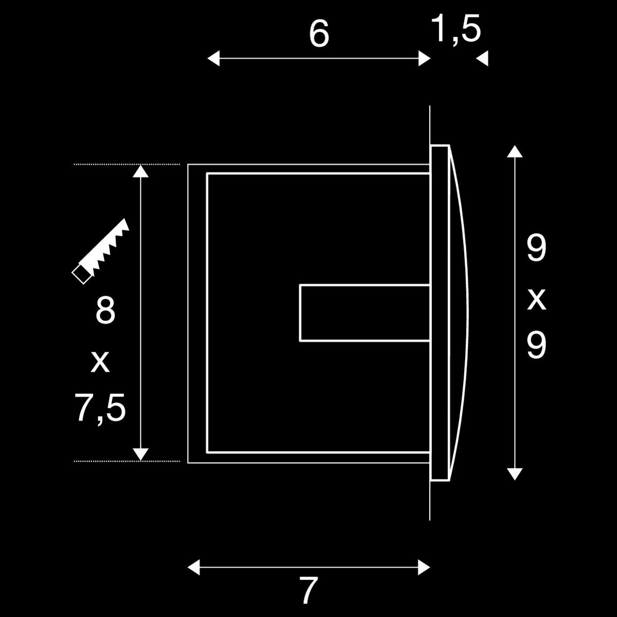 DOWNUNDER OUT S, Outdoor Wandeinbauleuchte, LED, 3000 K, weiß – Bild 3