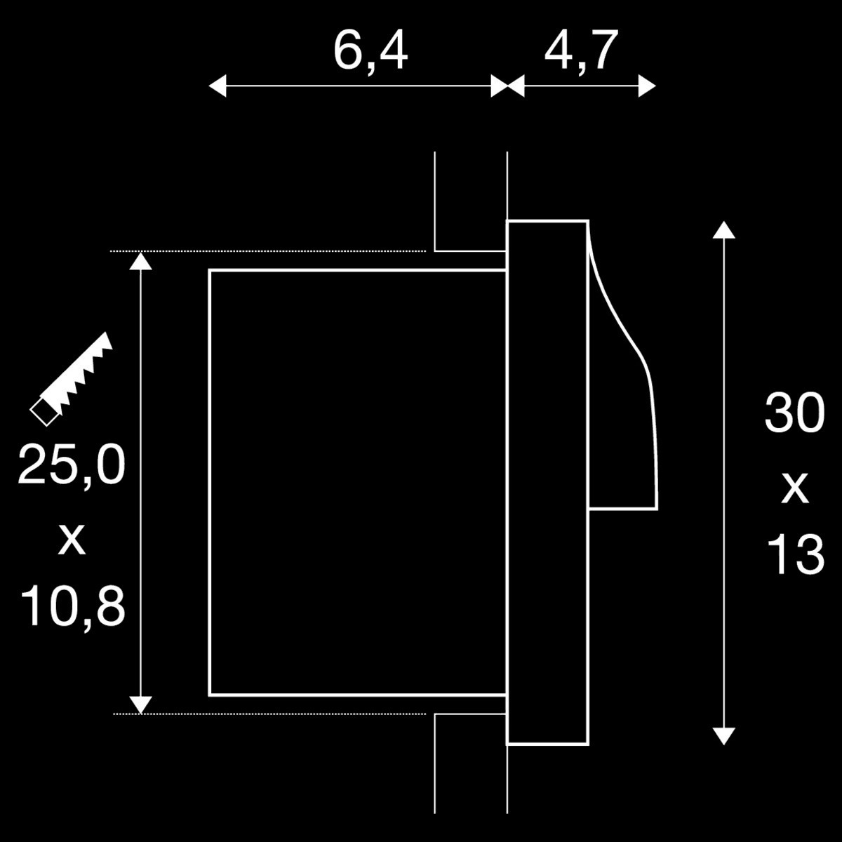 ADI, Outdoor Wandeinbauleuchte, LED, 3000 K, IP55, anthrazit, 15,4 W – Bild 5