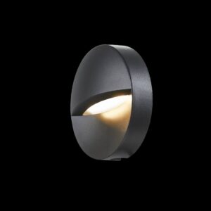 DOWNUNDER OUT, round WL Outdoor LED Wandaufbauleuchte, anthrazit, 3000 K