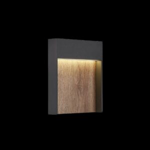 FLATT, Outdoor LED Wandaufbauleuchte, 3000/4000 K, IP65, anthrazit/braun