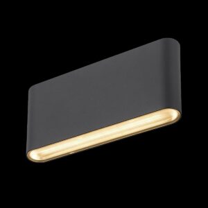 OVAL 18 WL, Wandaufbauleuchte 2700/3000 K, 10 W, schwarz