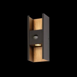 FLATT II, Wandaufbauleuchte, SENSOR, 2700 K, max. 10 W, anthrazit / braun