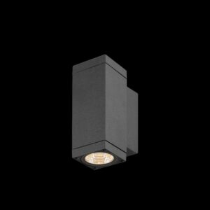 THEO PRO S, Wandaufbauleuchte, up/down, DALI, P1, rechteckig, 2700 K, 6 W, 24°, anthrazit