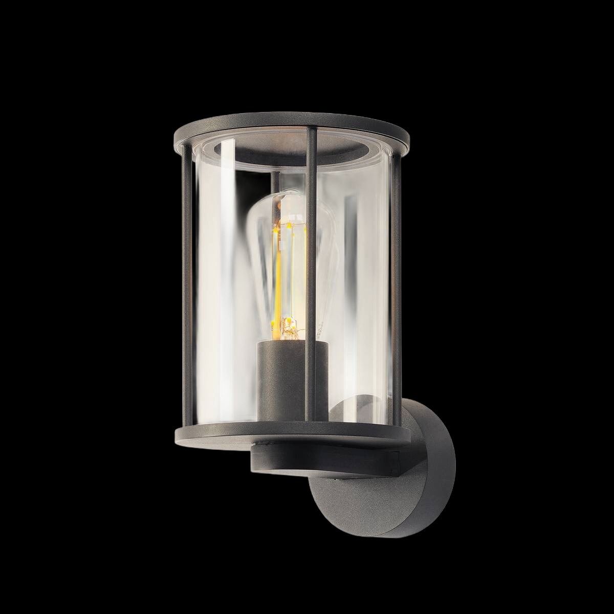 PHOTONIA, Outdoor Wandleuchte, A60, IP55, rund, anthrazit, Glas klar, max. 60 W