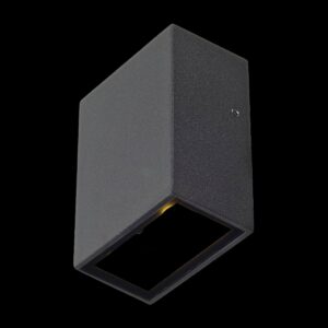QUAD, Wandleuchte, LED, 3000 K, IP44, eckig, anthrazit, 4,6 W