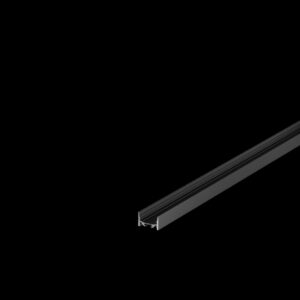 GRAZIA 20, Aufbauprofil, LED, flach, glatt, 3 m, schwarz