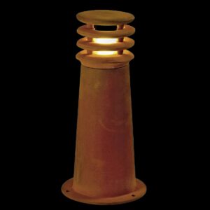 RUSTY® 40, Outdoor Standleuchte, TC-DSE, IP55, rund, stahl gerostet, Ø/H 19/40 cm, max. 11 W