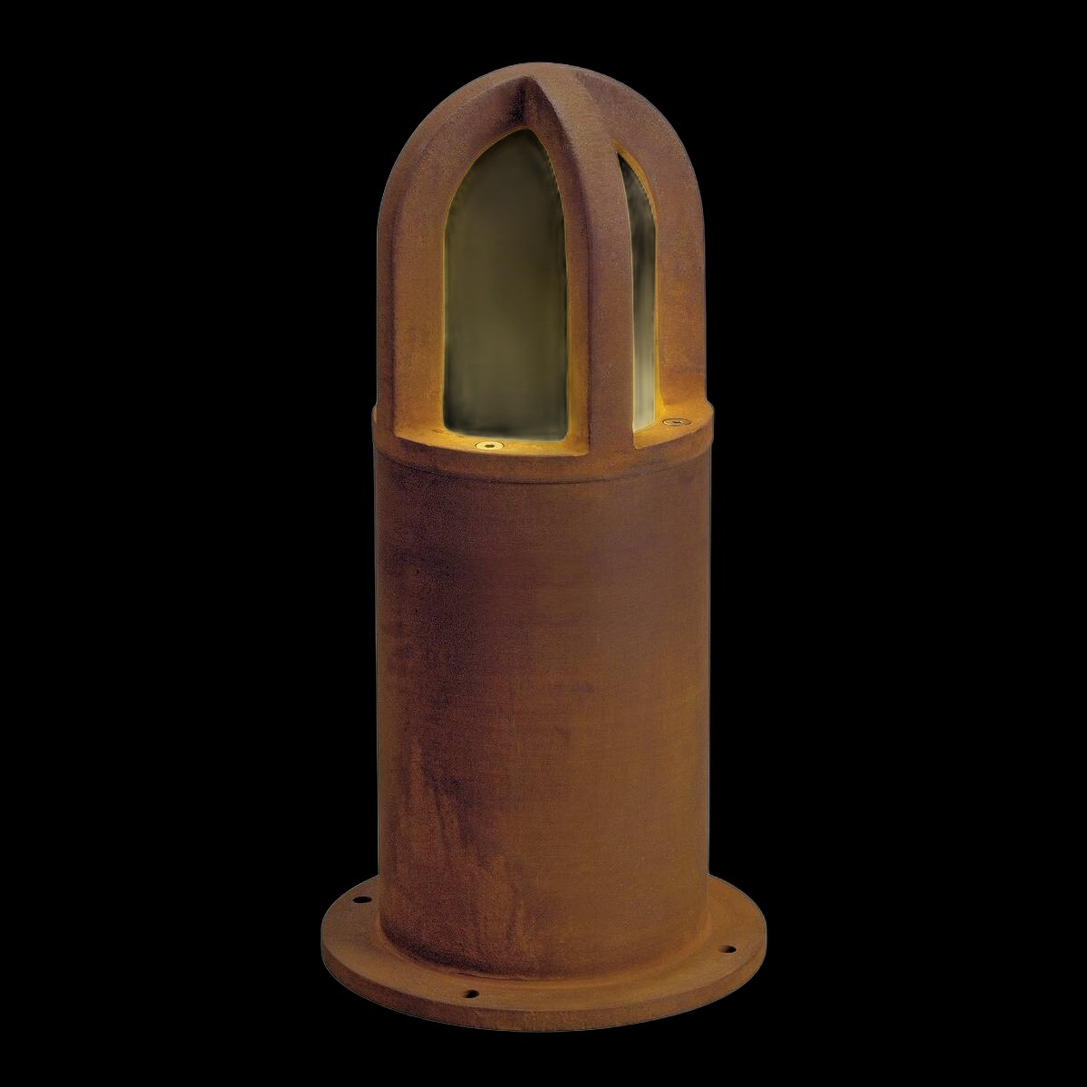 RUSTY® CONE 40, Outdoor Standleuchte, TC-DSE, IP54, rund, stahl gerostet, Ø/H 15/40 cm, max. 11 W