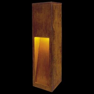 RUSTY® SLOT 50, Outdoor Standleuchte, LED, 3000 K, stahl gerostet, L/B/H 12/12/50 cm