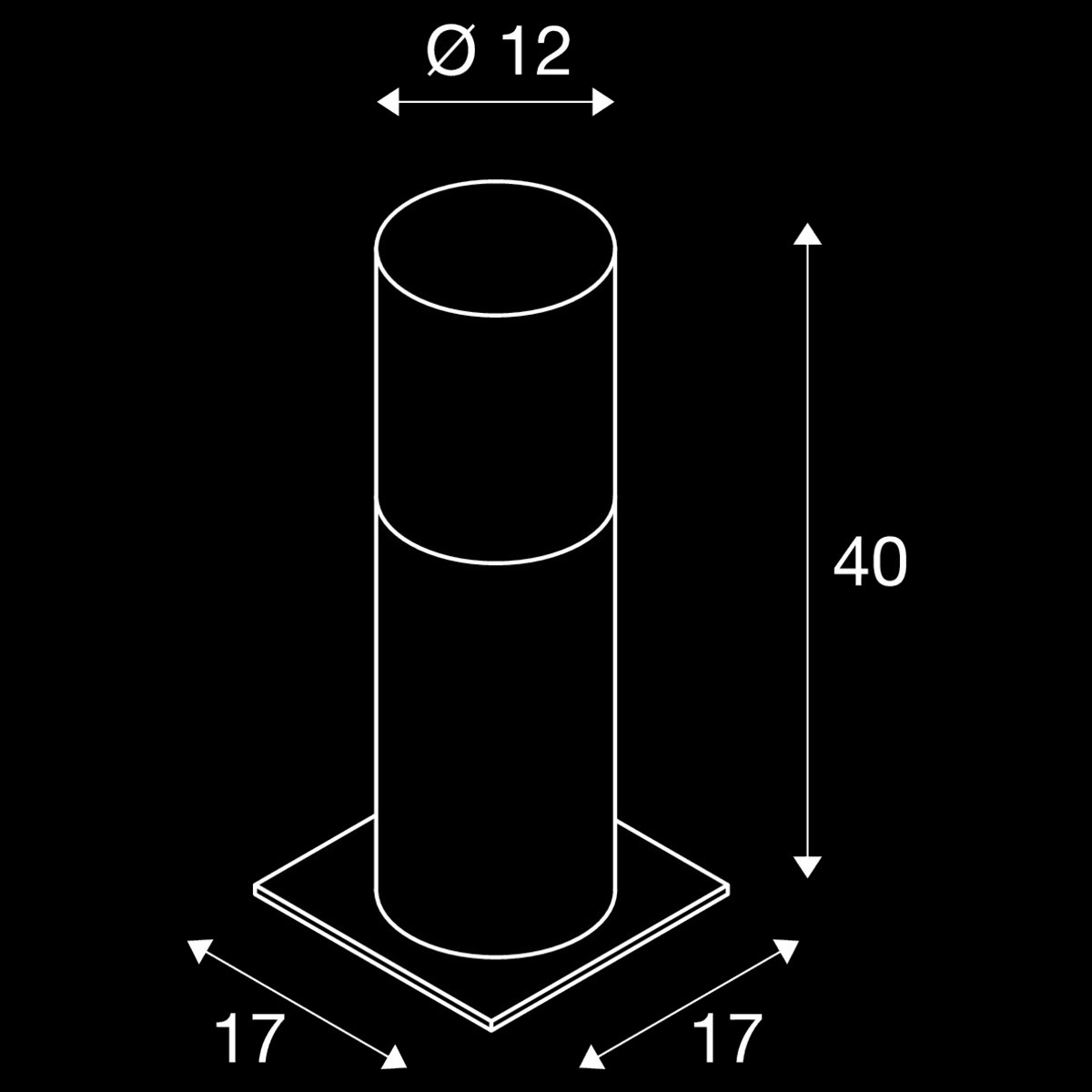 LISENNE POLE 40, E27, grau, IP54 – Bild 3