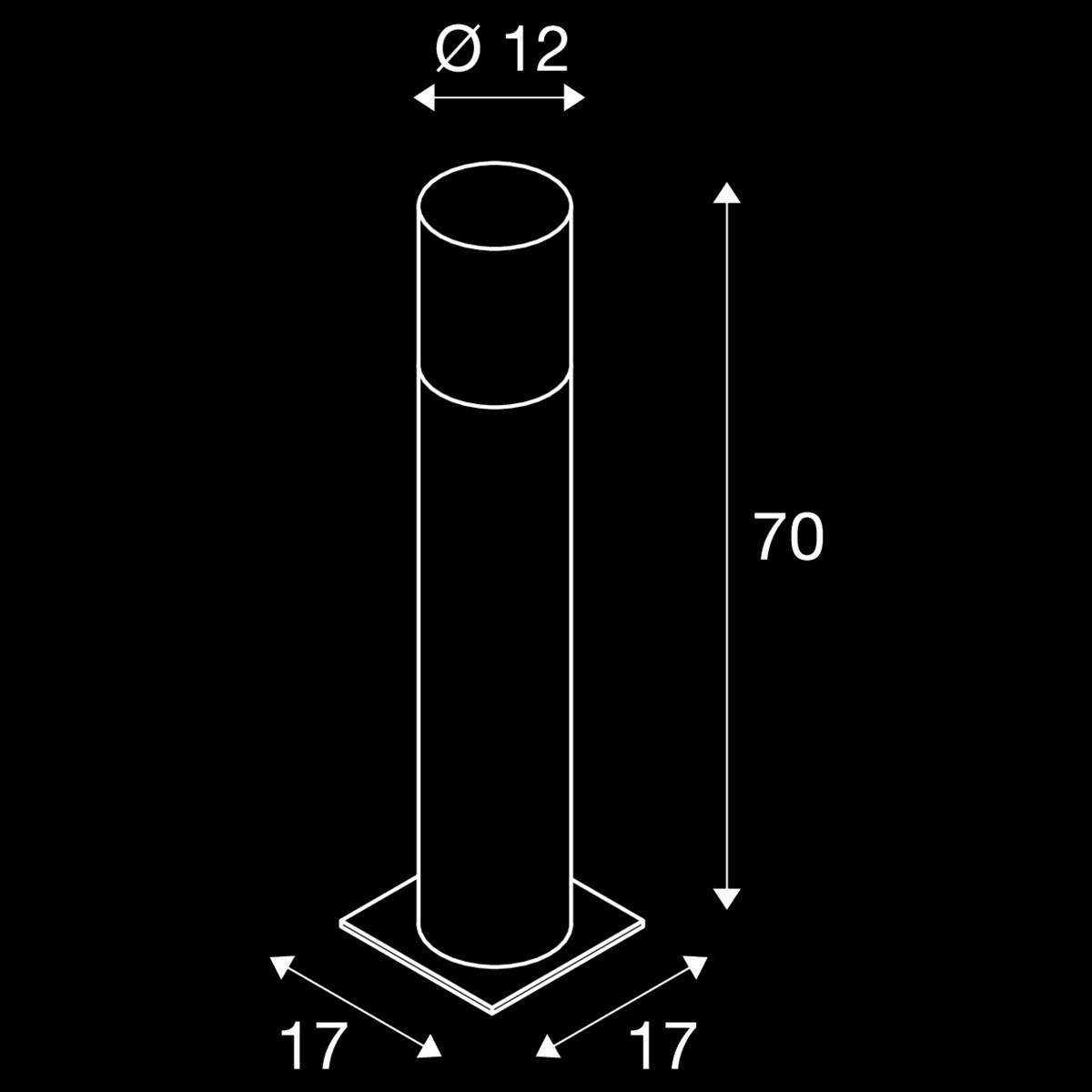 LISENNE POLE 70, E27, grau, IP54 – Bild 4