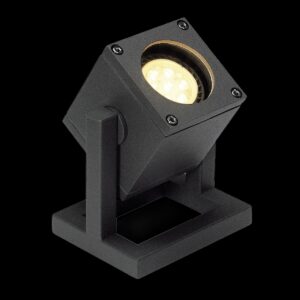 CUBIX, Outdoor Standleuchte, einflammig, QPAR51, IP44, eckig, anthrazit, Energiesparleuchte, max. 25 W