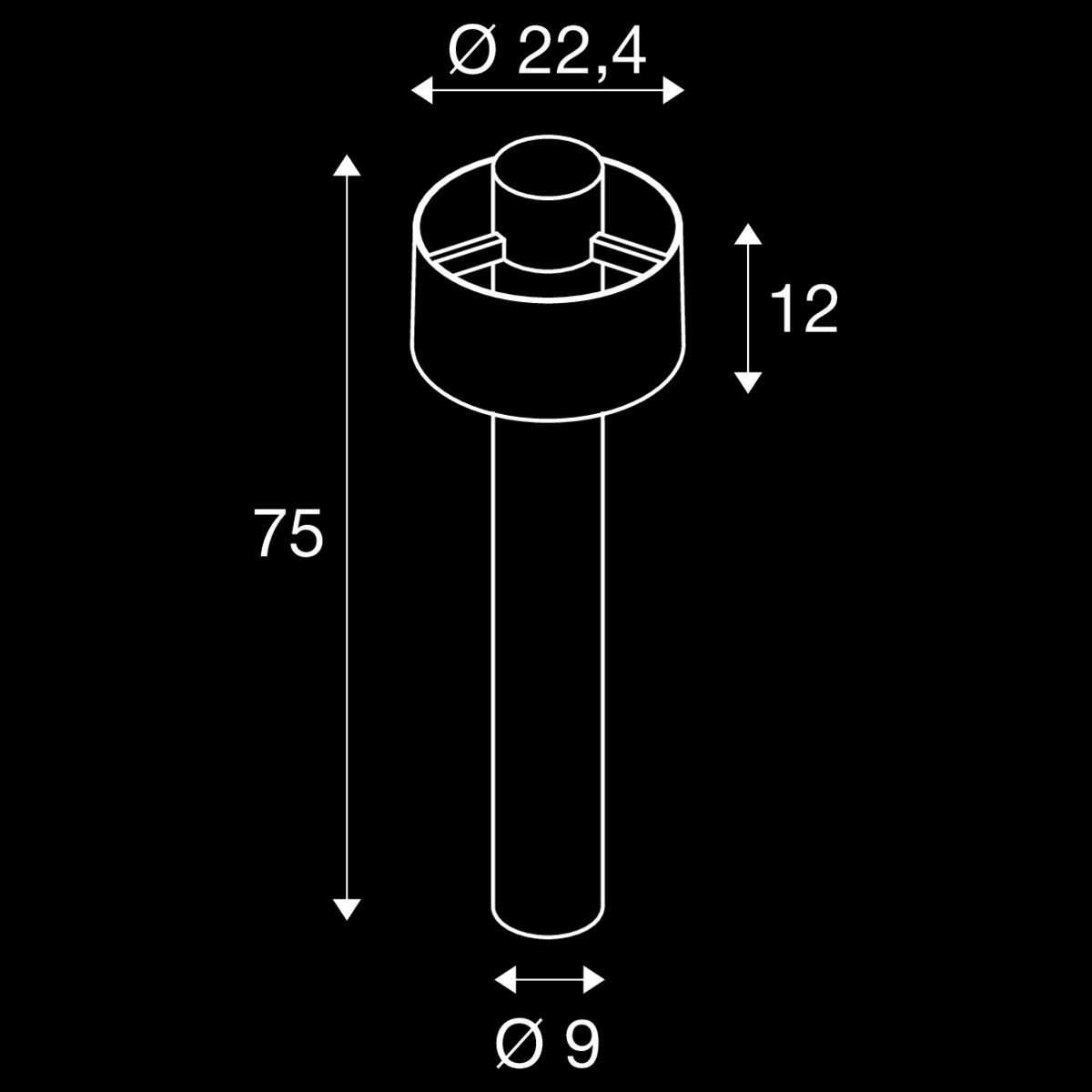 PHOTONI CYL POLE 75, Stehleuchte, E27, 1x max. 13 W, rost – Bild 4