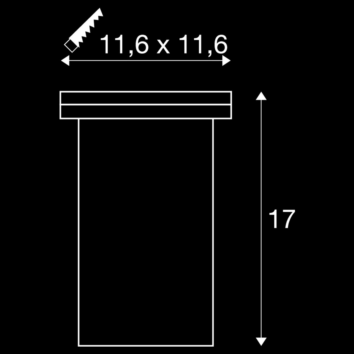DASAR® EXACT 116, Outdoor Bodeneinbauleuchte, QPAR51, IP67, eckig, edelstahl 316, max. 35 W – Bild 3