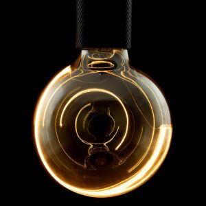 LED Illusion Globe 125 Crescent slanting, LED-Leuchtmittel, smokey, E27, PHASE, 6 W, 1900 K