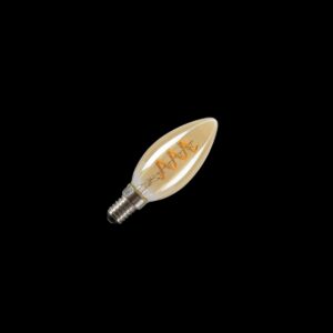 LED C35, LED-Leuchtmittel, gold, E14, 2 W, 1800 K
