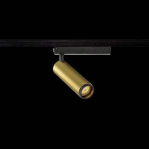 GRIP! M, 1~ Spot, zylindrisch, 2000-3000 K, 15 W, Dim-to-Warm, PHASE, 42°, gold / schwarz