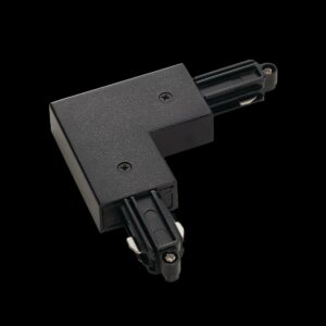 ECK-VERBINDER, für Hochvolt 1Phasen-Aufbauschiene, schwarz, Erde außen