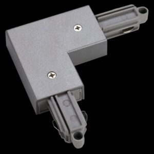 ECK-VERBINDER, für Hochvolt 1Phasen-Aufbauschiene, silbergrau, Erde außen