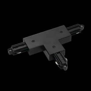 T-Verbinder, für 1-Phasen HV-Stromschiene, Aufbauversion, Erde außen, links, schwarz