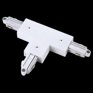T-Verbinder, für 1-Phasen HV-Stromschiene, Aufbauversion, Erde außen, links, weiss