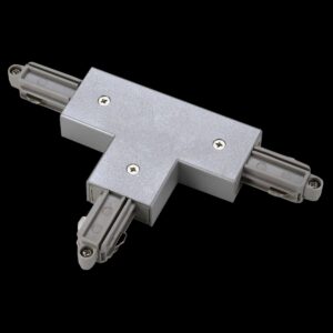 T-Verbinder, für 1-Phasen HV-Stromschiene, Aufbauversion, Erde außen, links, silbergrau