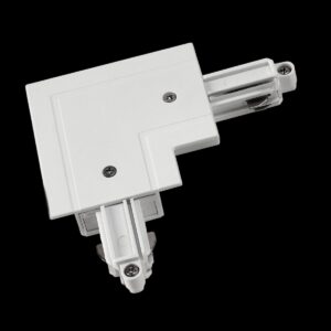 ECK-VERBINDER, für Hochvolt 1Phasen-Einbauschiene, weiß, Erde innen