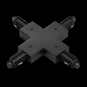 X-VERBINDER, für Hochvolt 1Phasen-Aufbauschiene, schwarz