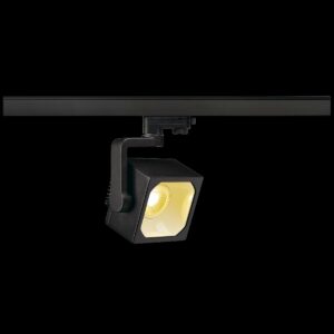 EURO CUBE, Spot für Hochvolt-Stromschiene 3Phasen, LED, 3000 K, schwarz, 60°, inkl. 3Phasen-Adapter