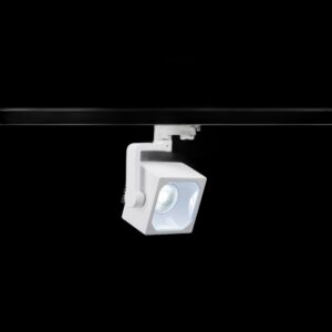 EURO CUBE, Spot für Hochvolt-Stromschiene 3Phasen, LED, 4000 K, weiß, 60°, inkl. 3Phasen-Adapter