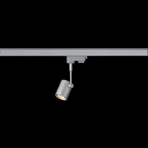 BIMA, Spot für Hochvolt-Stromschiene 3Phasen, einflammig, QPAR51, rund, silbergrau, max. 50 W, inkl. 3Phasen-Adapter