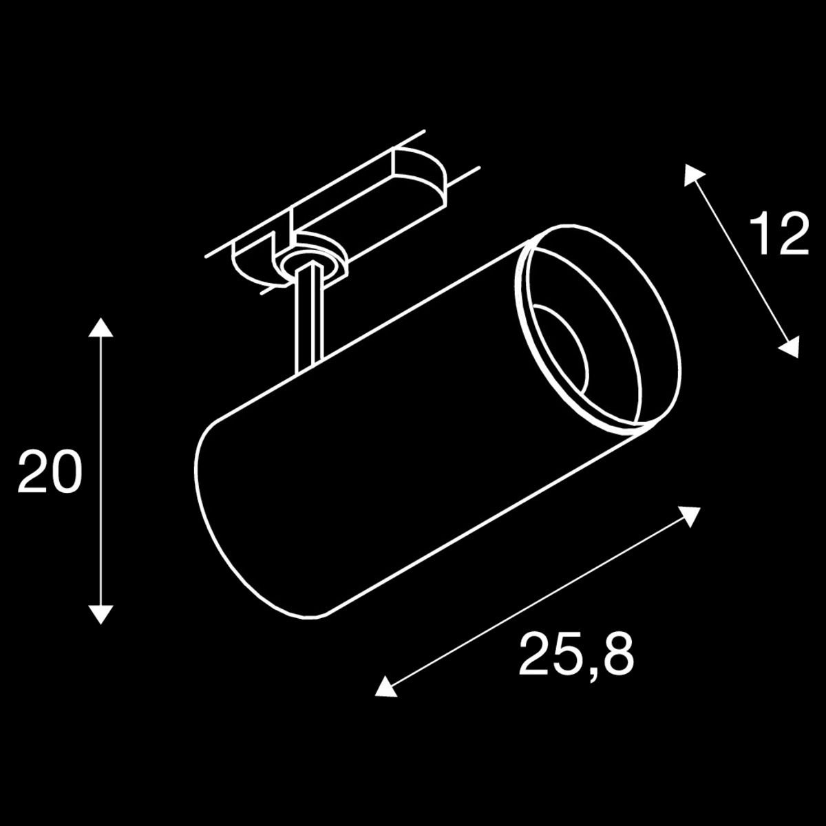 NUMINOS® XL 3Ph., PHASE, 3~ Spot, zylindrisch, 4000 K, 28 Watt, Phasenabschnitt, 60°, matt schwarz – Bild 3