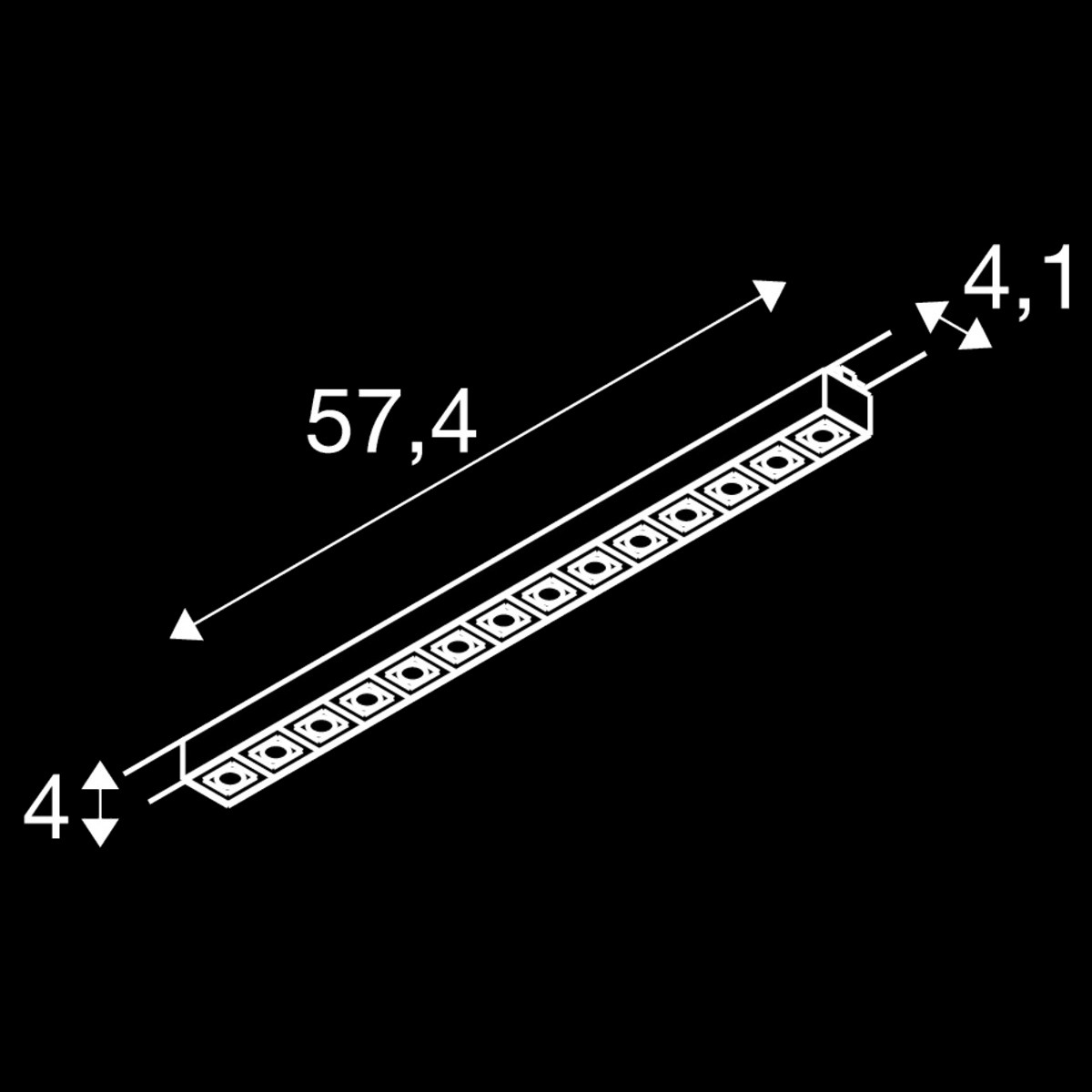 SIGHT EVO, 3~ Spot, DALI, rechteckig, 4000 K, 18 W, 60°, schwarz – Bild 4