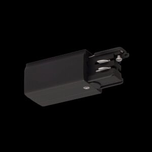 S-TRACK Einspeiser, Erde links, PHASE, schwarz