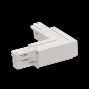 EUTRAC L-Verbinder, mit Einspeisemöglichkeit, Erde aussen, verkehrsweiss