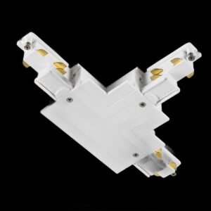 S-TRACK T-Verbinder, 3-Phasen-Einbauschiene, Erde außen links, mit Einspeisemöglichkeit, DALI, PHASE, weiß