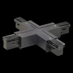 EUTRAC X-Verbinder mit Einspeisemöglichkeit, schwarz