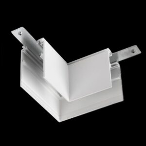 L-Verbinder mechanisch, 48V TRACK, für Aufbauschiene tief, rechts, weiß