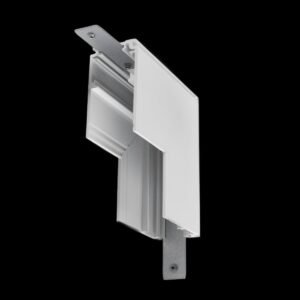 L-Verbinder mechanisch, 48V TRACK, für Aufbauschiene tief, Stereo, weiß