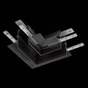 L-Verbinder, 48V TRACK, für Einbauschiene tief, links, schwarz