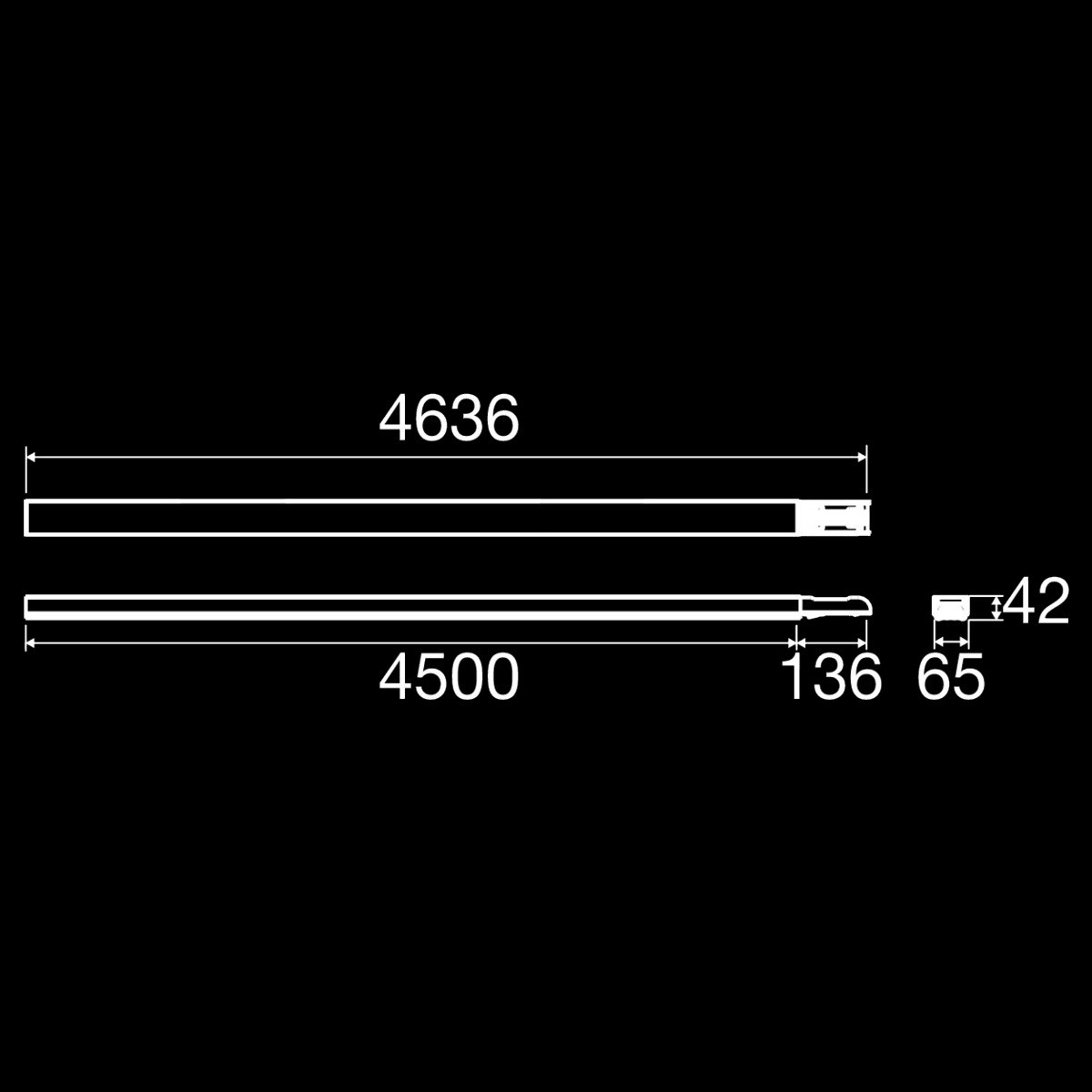 EASYLIGHT, BC 4500 5 25 WH Blind Cover 4500mm, 5 pole, 2,5mm2 – Bild 2