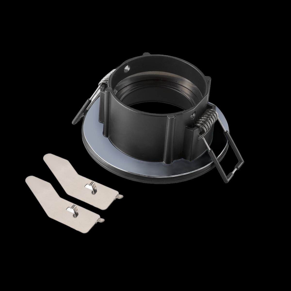 NEW TRIA® 68, Deckeneinbauring, D: 8.3 H: 3.55 cm, IP 65, inkl. Glas, schwarz – Bild 2
